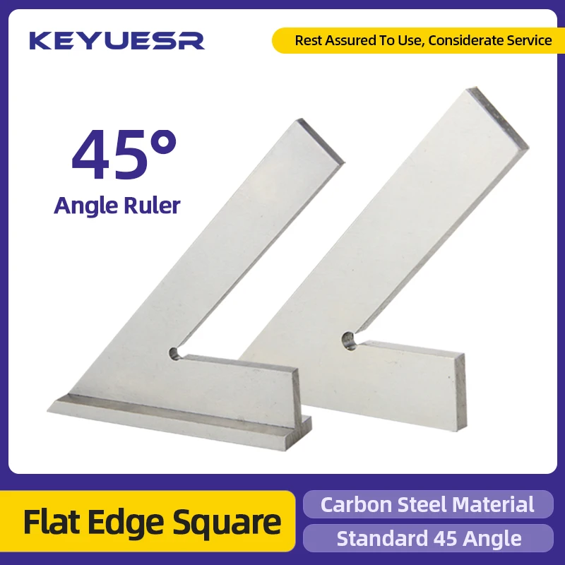 45 Degree Flat Edge Square Marking Ruler Carpenter Square Metal Square ...