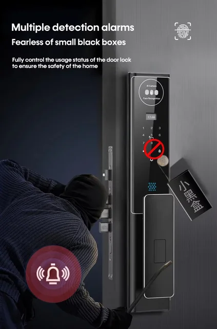 Glomarket Tuya Door Lock Waterproof 3d Face Recognition Digital App Biometric Fingerprint Outdoor Automatic Smart Lock 5