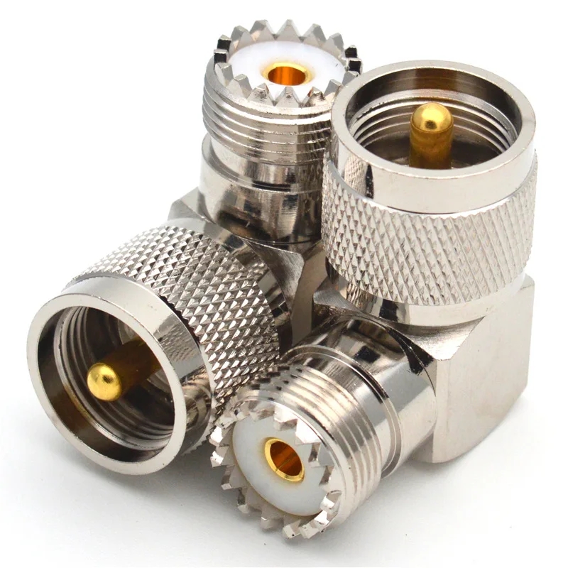 

RF connector UHF-JKW UHF male to UHF female bend 90 degrees SL16 male to female bend Radio intercom