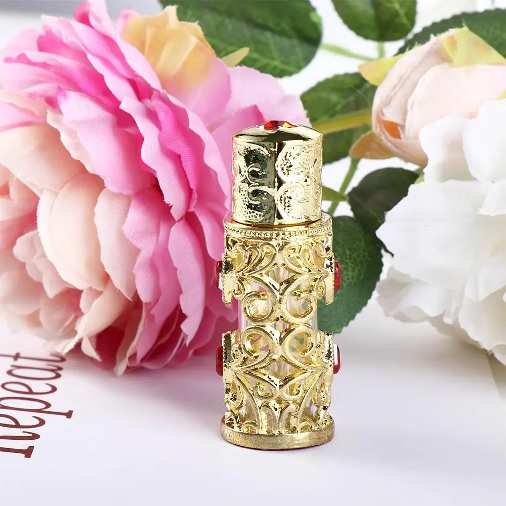 Alloy Dropper Arabian Style Dubai Middle East Style Perfume Bottles Cosmetic Container Refillable Bottles Essential Oil Bottles