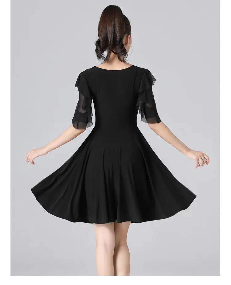 National Standard Dance Dress Latin Dance Social Dance Costume Performance Practice Big Swing Dress Jitba Dance