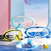Kids swim goggles big glass len for child boy girl big goggle berenang budak kanta