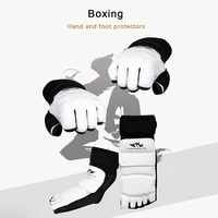 Taekwondo  Leather Foot Gloves Sparring Karate Ankle Protector Guard Gear Boxing Martial Arts Foot Guard Sock Adult Kid 1