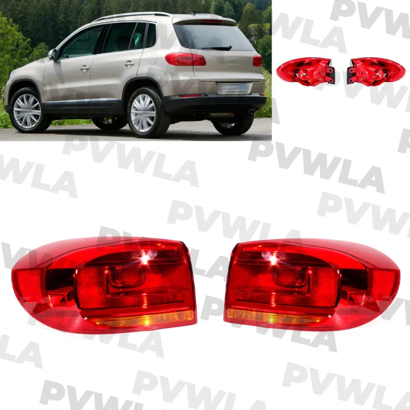 

For VW Tiguan 2012 2013 2014 2015 2016 2017 Pair Left & Right Outer Side Without Bulbs Tail Light Lamp Assembly