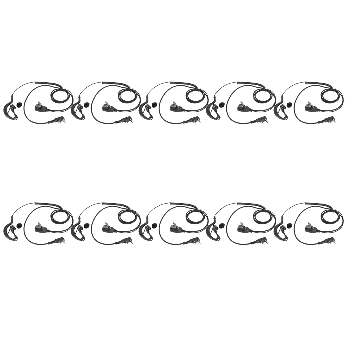 

10X 2Pin G-образный наушник PTT MIC гарнитура с ушным крючком для Kenwood Puxing 'd xun BaoFeng Радио