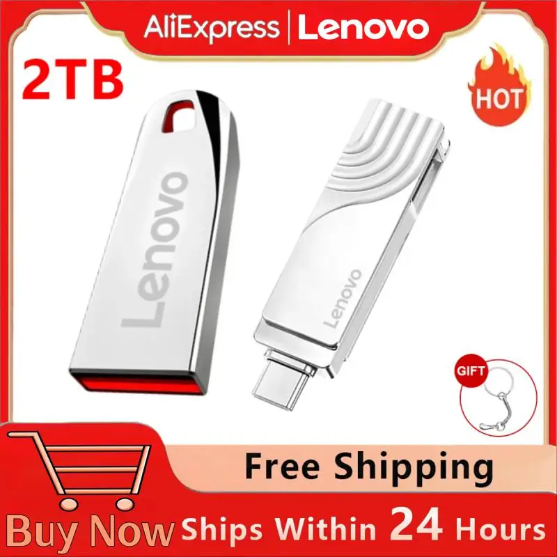 Lenovo Pendrive Memory Stick 2Tb 1Tb Memory Stick Usb 3.0 Metal Usb Flash Drive Type-C Otg Pen Drive Chiavetta Usb 3.0 Ad Alta Velocità