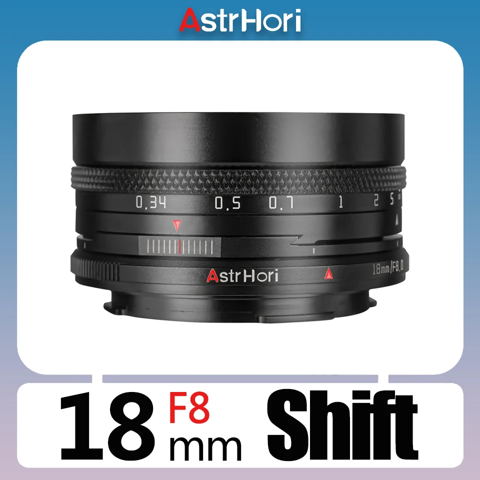 AstrHori APS-C 18mm F8 시프트 표준 프라임 초광각 MF 카메라 렌즈(라이카 L 마운트 포함) 풍경 사진 촬영용