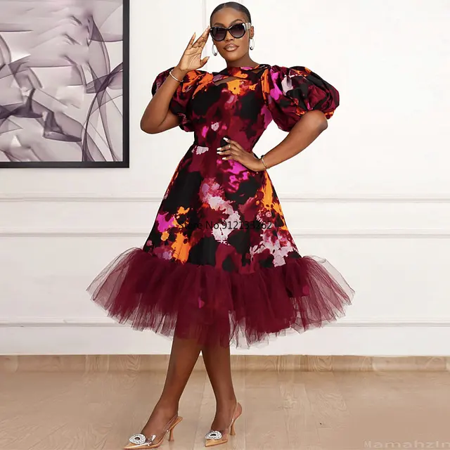 Damilola Gathered Print Dress