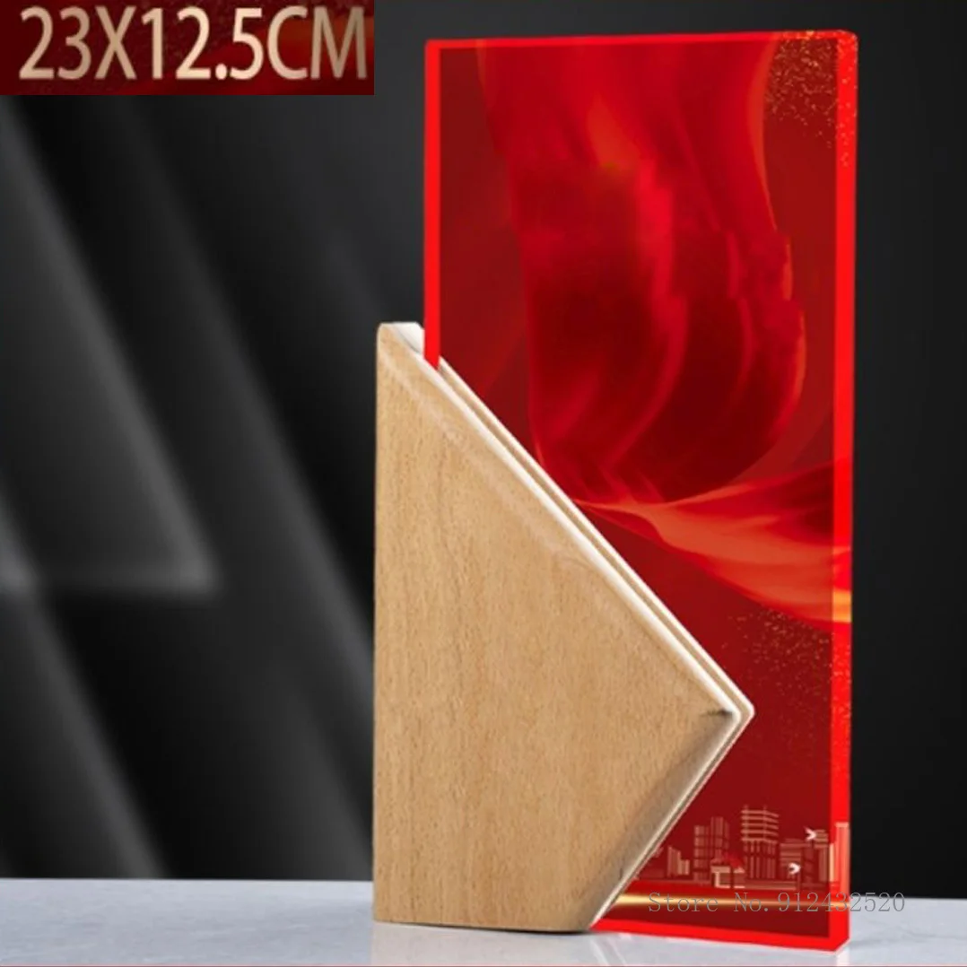 Red Crystal Trophy Decoration, Custom Creative, Send Friends Awards, Dancing Souvenir, Home Decoration