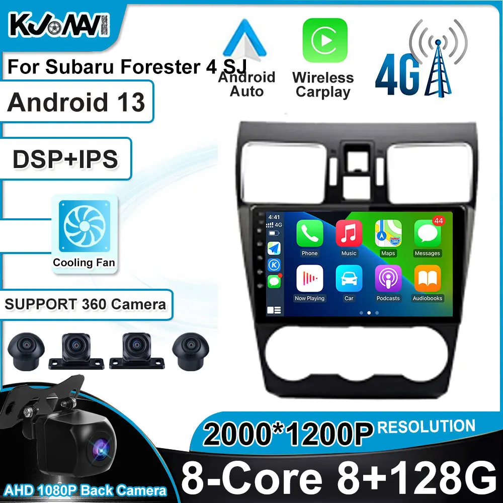 

DPS Carplay Android 13 For Subaru Forester 4 SJ 2012 - 2015 Car Radio Multimedia Stereo Player WiFi GPS Navigation Video