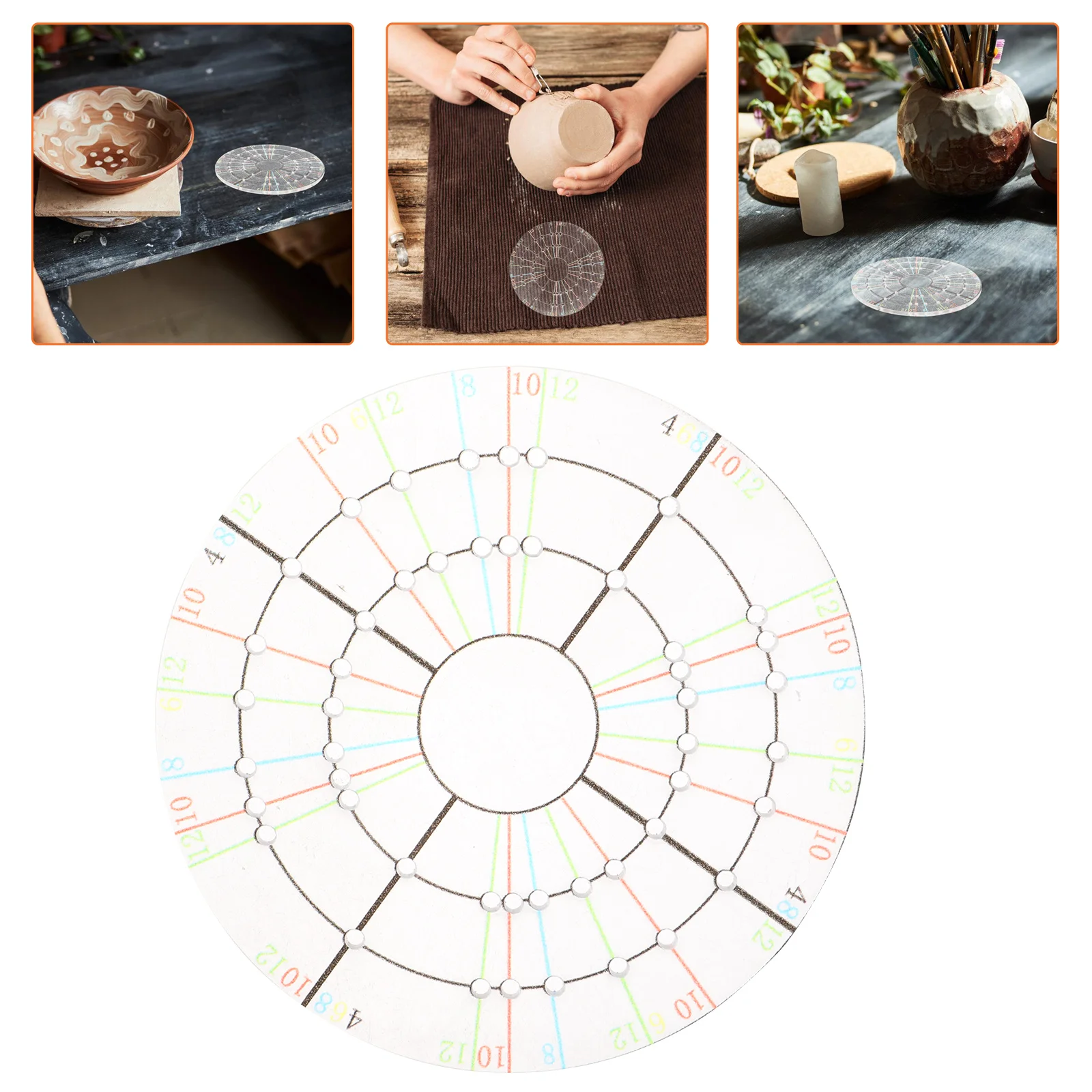 

Pottery Tool Disc For Clay Porcelain Painting Tool Clay Divider Clay Engraving Marking Ruler Trimming DIY Handicraft Making Tool