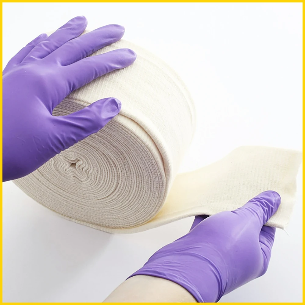 1m Pet Dog Cat Canine Feline Pure Cotton Plaster Socks Limbs Polymer Bandage LinerTubular Sterilization Surgical Gown Elastic