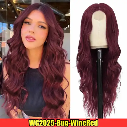 Cosplay Blonde Women's Wigs Ombre Blonde Curly Wig On Clearance Sale Glueless Pink Black Purple Wig Ladies Synthetic Wigund - Image 18