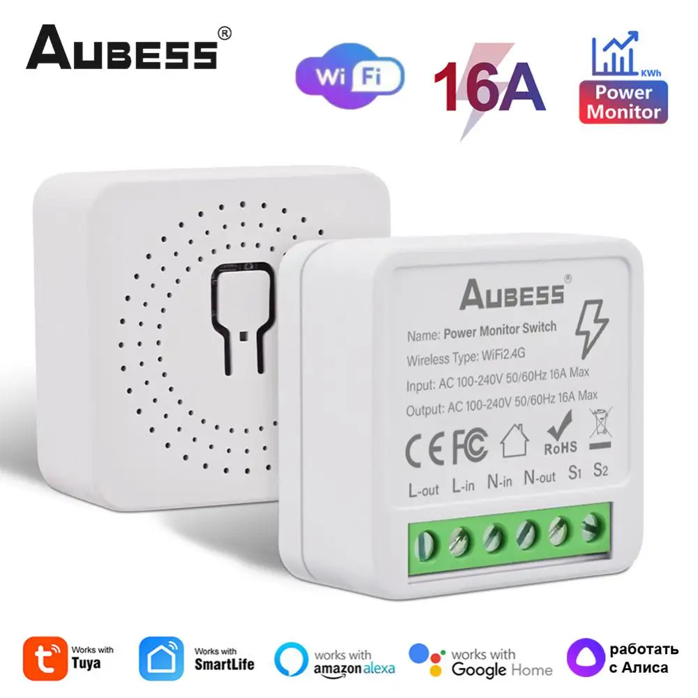 16A Tuya Smart WiFi Switch DIY 2-way Control Switch Mini Breaker Smart Life  Control Support Alexa Google Home Yandex Alice - AliExpress