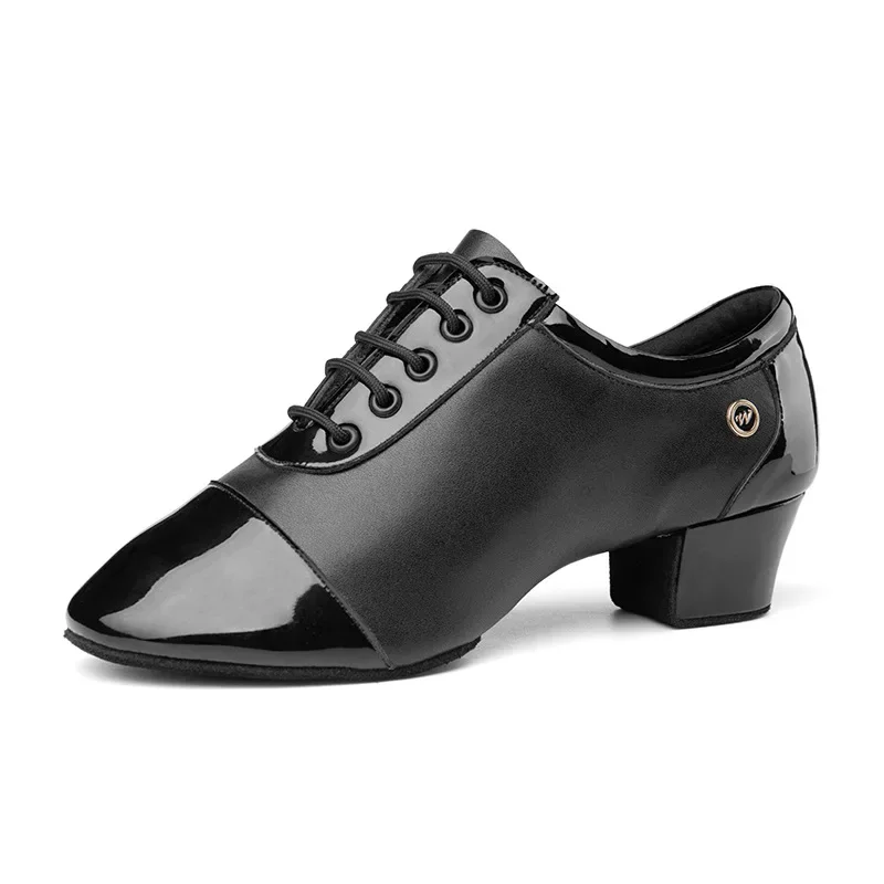 Brand New Modern Men's Ballroom Tango Latin Dance Shoe Man Split Indoor Soft Sole Black White Square Dancing Children Boys Shoes 3