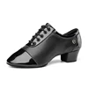 Brand New Modern Men's Ballroom Tango Latin Dance Shoe Man Split Indoor Soft Sole Black White Square Dancing Children Boys Shoes 3
