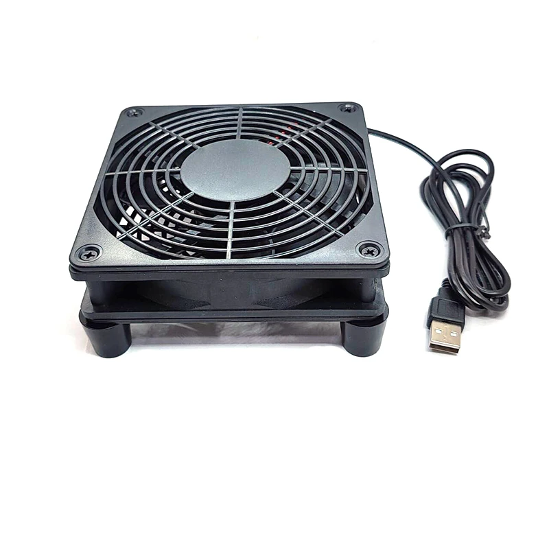 라우터/셋톱박스 냉각 팬 랙, 외부 초저소음 5V USB 팬, 방열판 베이스 팬에 적합