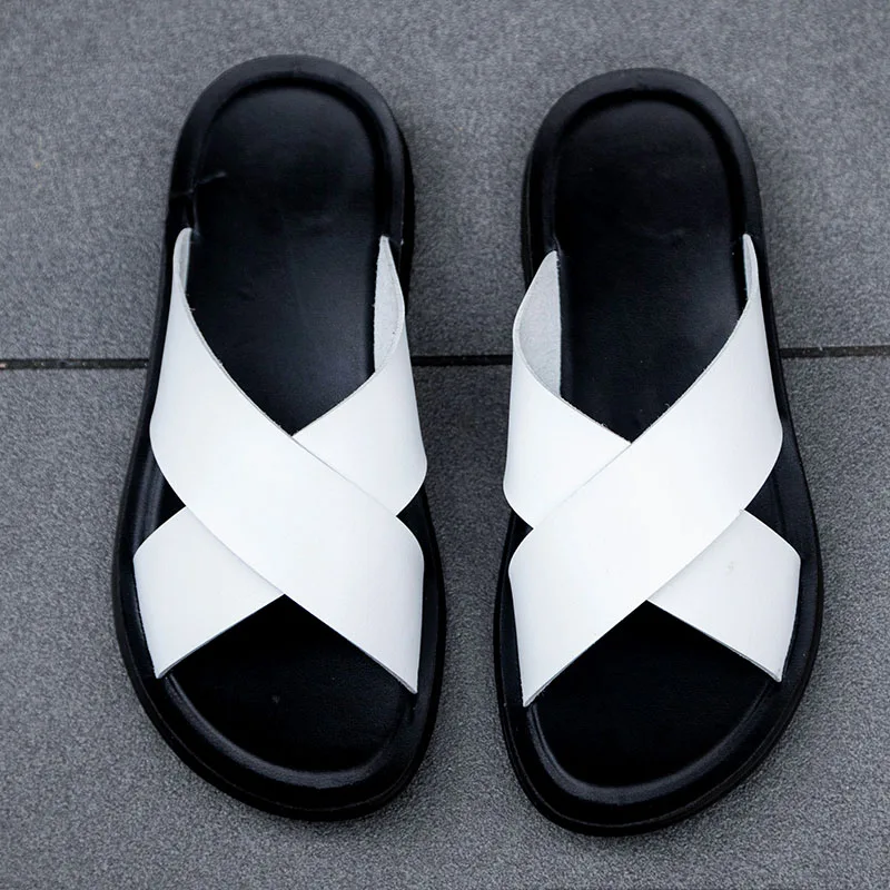 

Italian Slippers For Men 2023 New Hotel Beach Summer Shoes High Quality Big Size 47 Slip On Light Flats Male Flip Flops