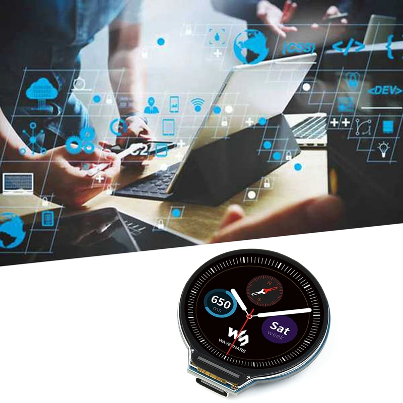 Waveshare ũƮѷ  , Raspberrypi RP2040 , 1.28 ġ 65K IPS  LCD +  ũ̽ 