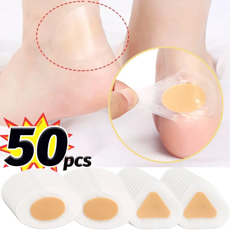 Gel Heel Protector Foot Patches Self-adhesive Blister Pads Hydrocolloid Heel Liners Shoes Stickers Pain Relief Plaster Foot Care
