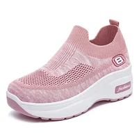 Women Orthopedic Walking Shoes Breathable Mesh Slip-On Sneakers Nursing Work Comfortable Casual Cushion Athletic Running Joggers 1