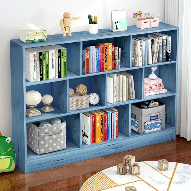 Children's bookshelf shelf Living room floor-to-ceiling kindergarten low bookcase Simple storage cabinet New storage for student