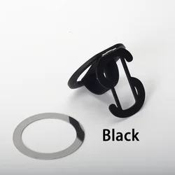 Magnetic Ring Phone Holder with Super Magnet and Foldable Bracket for Enhanced Grip and Simplicity (Black)