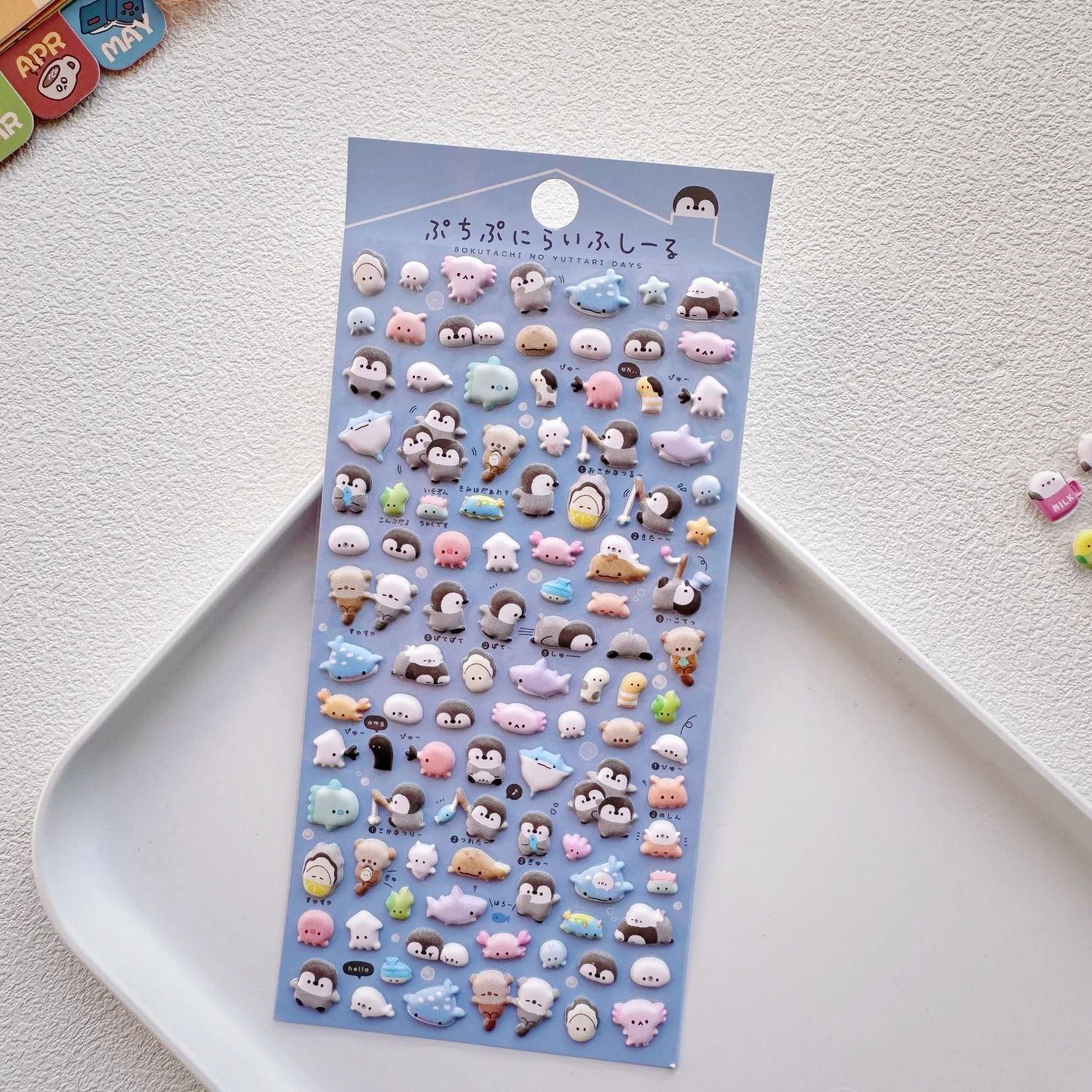 3 pcs/6 pcs Fun Mini Animals Cartoon 3D Puffy Stickers Scrapbooking DIY Journal Stationery Sticker Cute Deco School Supplies