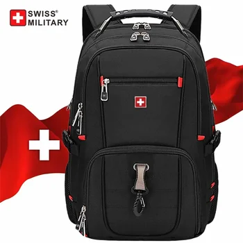 Zaino da uomo impermeabile zaini per Laptop da 15.6/17 pollici borse da viaggio per la scuola zaino da lavoro di grande capacità in stile svizzero Mochila SWISS MILITARY 1