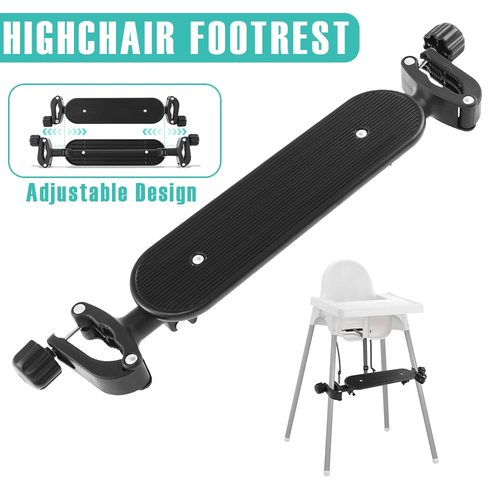 Baby Highchair Footrest 1Pc Adjustable Universal Baby Foot Rest Plastic Highchair Accessory Easy Installation for Babies Toddler