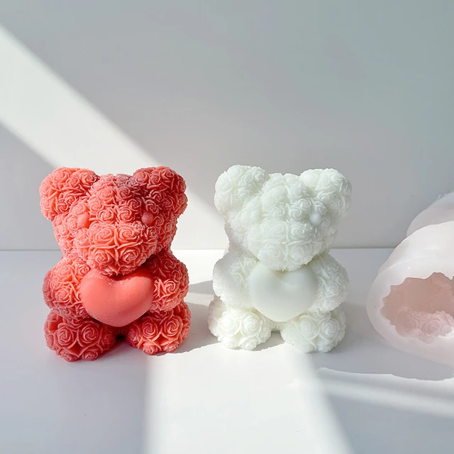 Teddy Bear Candle Mold (Pink)