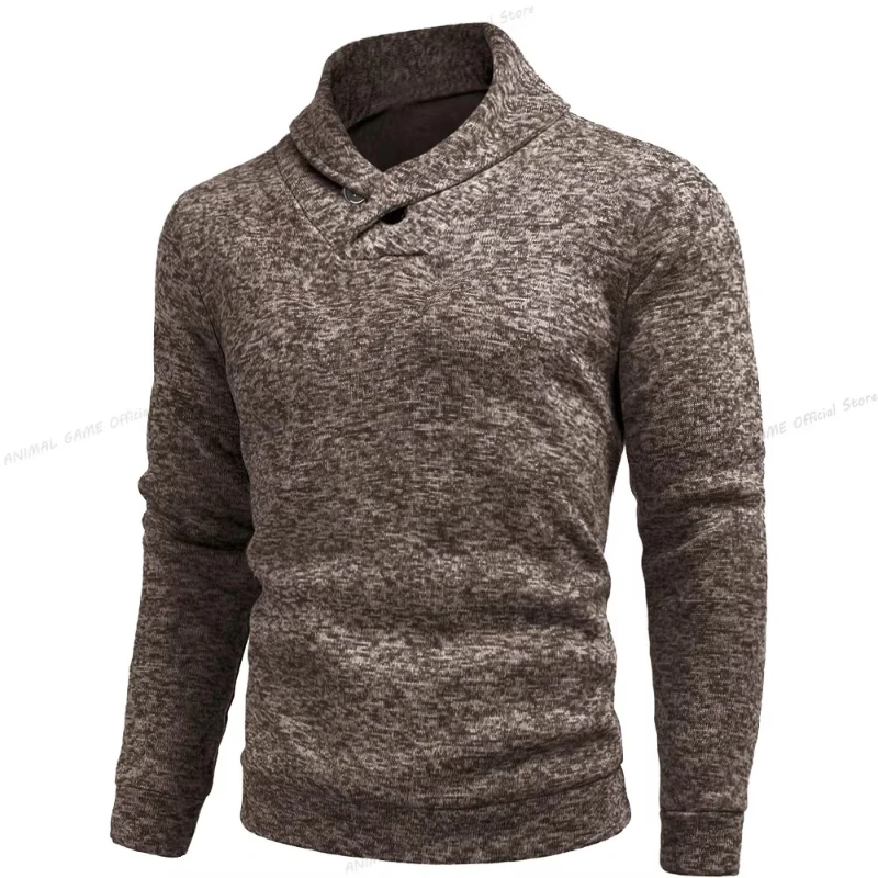 Autumn and Winter Men's Long Sleeved Turtleneck Slim Fit Sweater