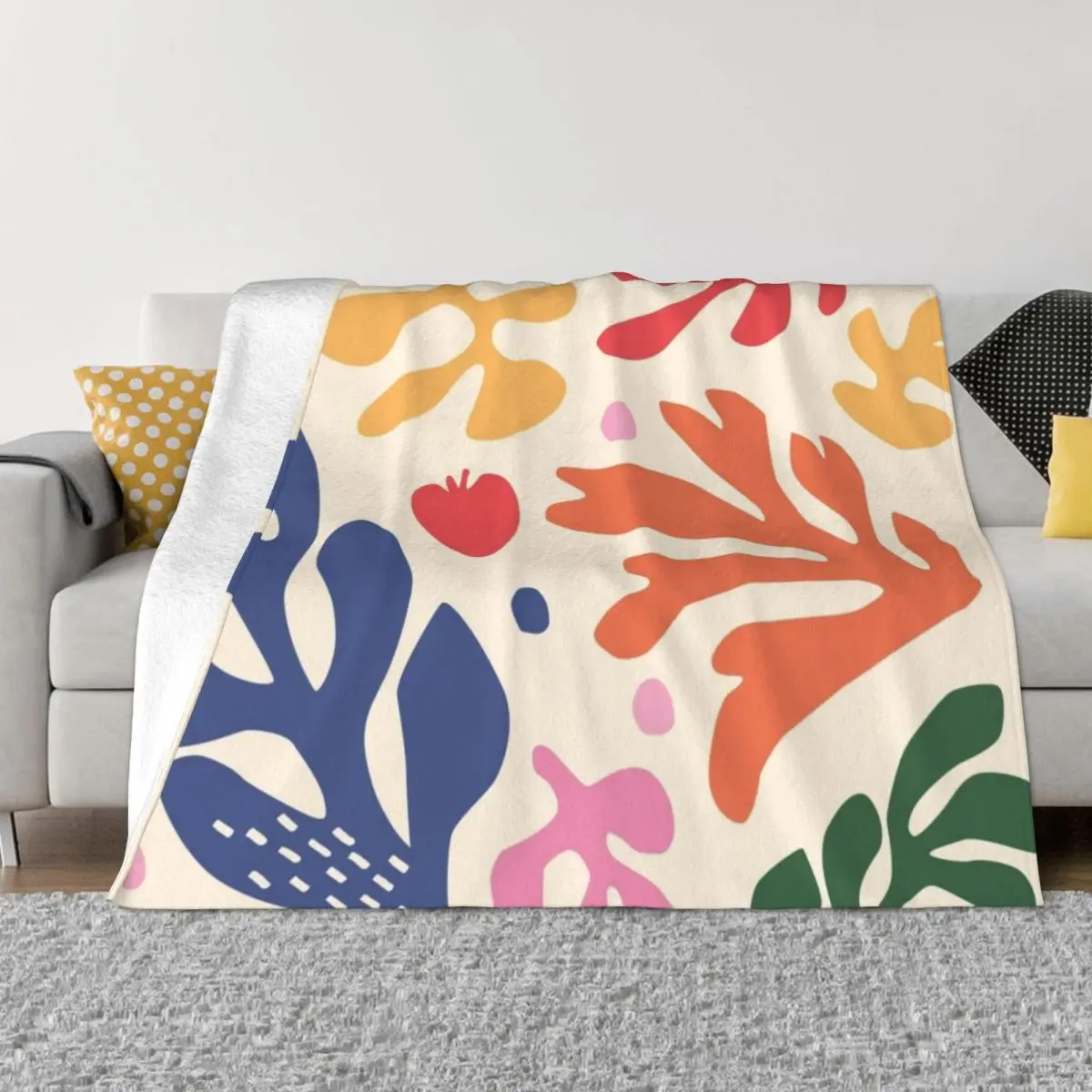 

Matisse pattern_2 Throw Blanket Furry Blankets Blankets For Bed Decorative Blankets valentine gift ideas