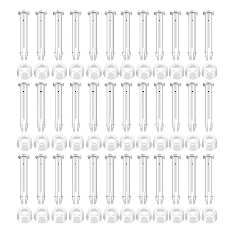 T84C-36Pcs Plastic Pool Joint Pins & Pool Rubber Seals For Intex 13Inch-24Inch 28270-28272 Pools Replacement Parts(2.36 Inch)