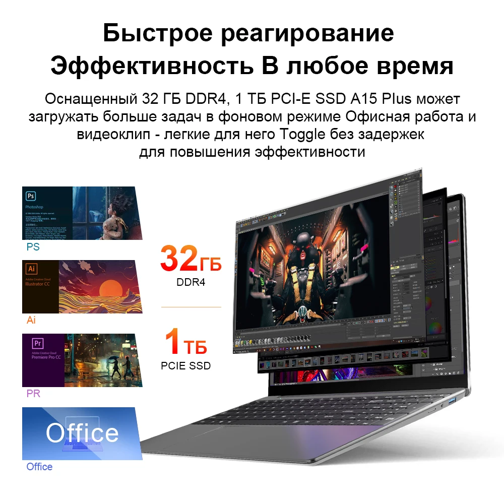 Ninkear A15PLUS Laptop Computer 15.6 Inch FHD IPS Screen 1920*1080 Display 16GB DDR4 512GB SSD Windows 11 Laptop 9000mAh Battery 5
