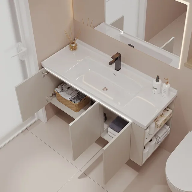 อ่างล้างหน้าเซรามิกแบบรวม, ตู้ห้องน้ำแบบรวมพร้อมช่องเก็บของด้านข้าง, โถสุขภัณฑ์, อ่างล้างมือ, อ่างล้างหน้า, อ่างอาบน้ำ 4 อ่างล้างหน้าเซรามิกแบบรวม, ตู้ห้องน้ำแบบรวมพร้อมช่องเก็บของด้านข้าง, โถสุขภัณฑ์, อ่างล้างมือ, อ่างล้างหน้า, อ่างอาบน้ำ 4