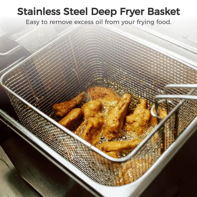 2 Pcs Fry Daddy Deep Fryer Stainless Steel Frying Basket Drain Baskets  Tools Multipurpose Storage Silk Screen Reusable - AliExpress