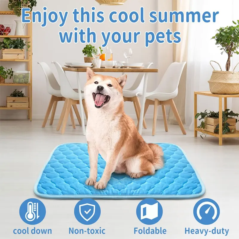 Pet Cooling Mat Dogs Self Cooling Mat Pet Cat Cooling Mat And Sleeping Pad For Pets Summer Washable Ice Silk Breathable
