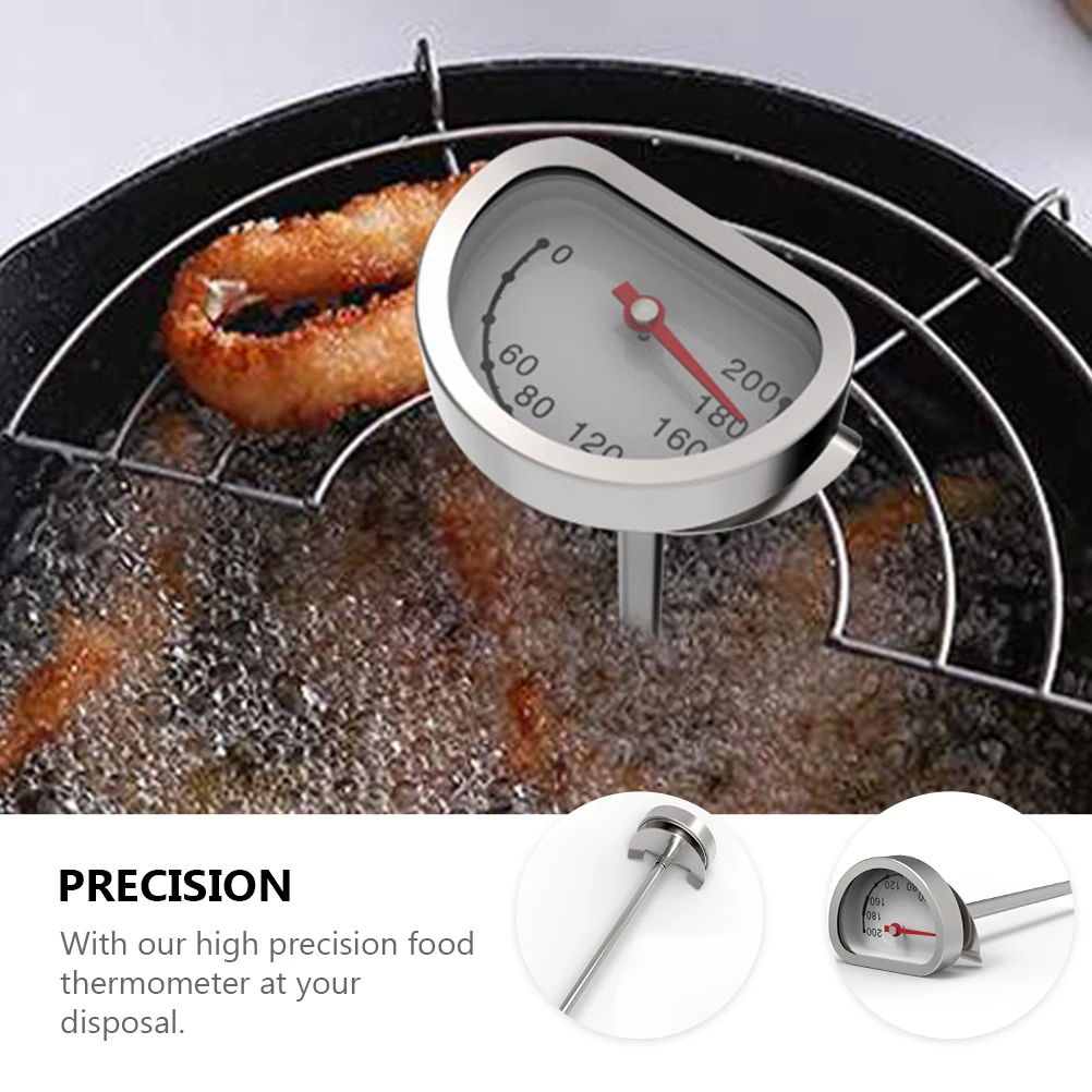 Accessories Fry Pan Thermometer Deep Fryer Dial for Cooking Stainless Steel Oil Temperature Gauge Household Kitchen Gadget 5