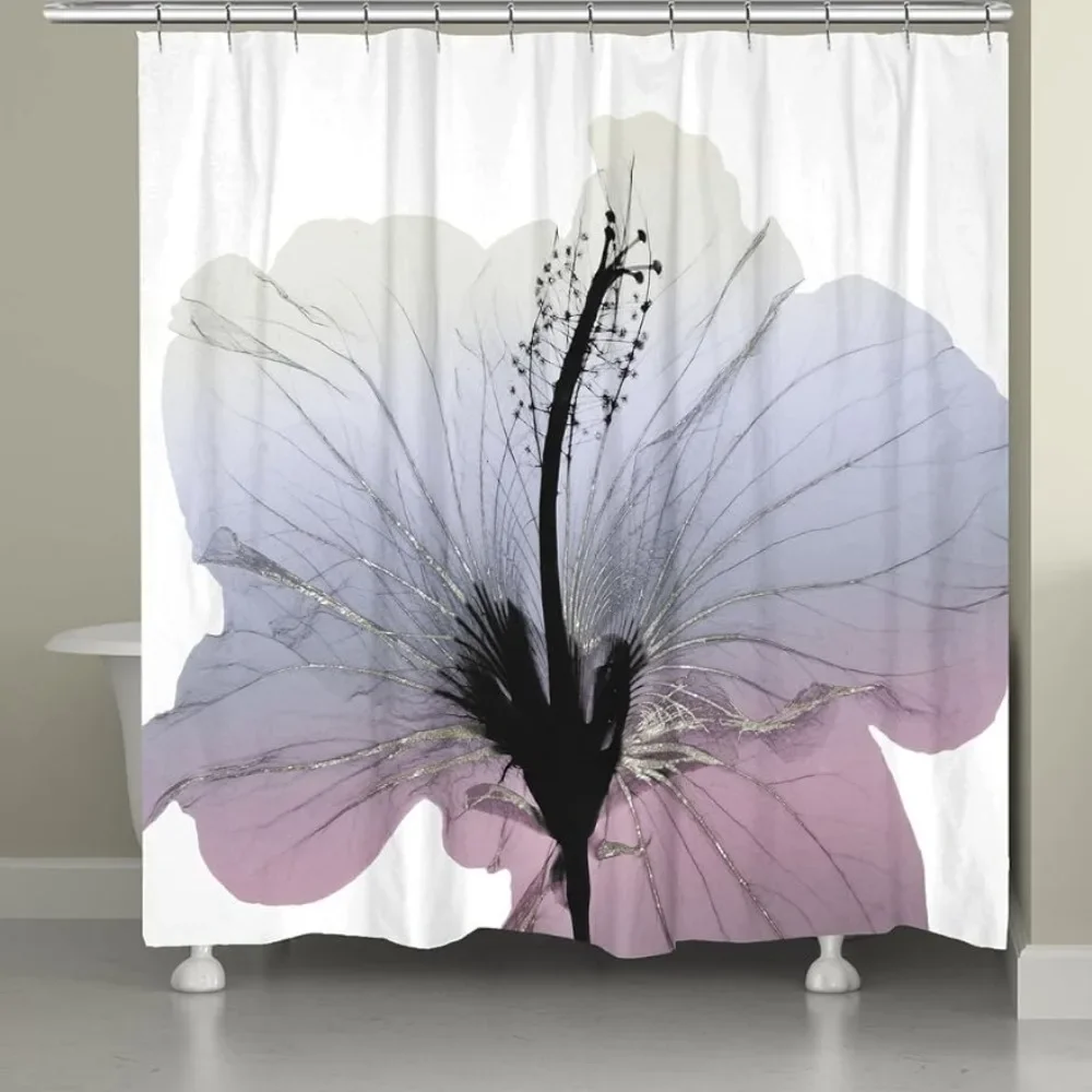 

Wild Grape Hibiscus X-Ray Flower Shower Curtain MulticolorFreight Free Shower Curtains for Bathroom Products Household Home