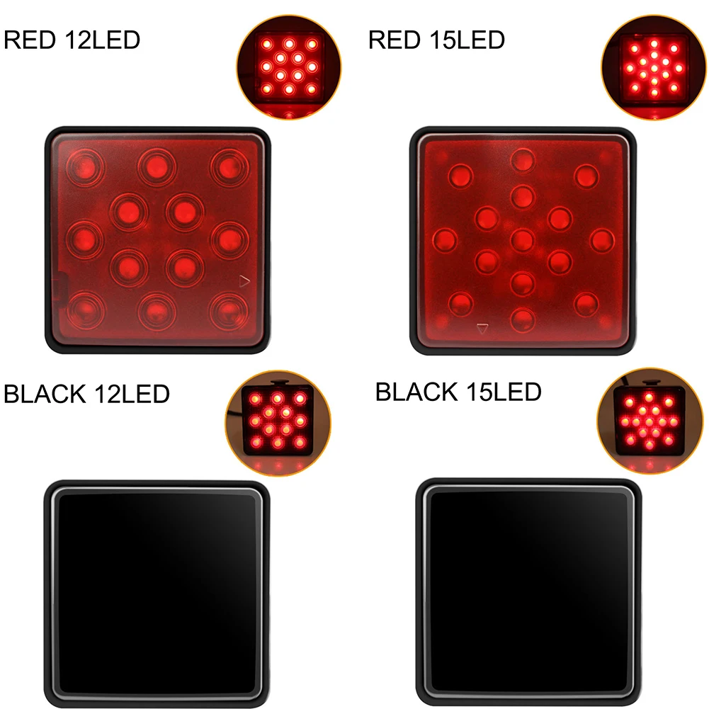 ڵ 12LED 15LED ƮϷ Ʈ 12V DRL 극ũ  ̵ ȣ ׼, Ⱦ Ʈ ġ Ŀ 2 ġ   극ũ ƮϷ