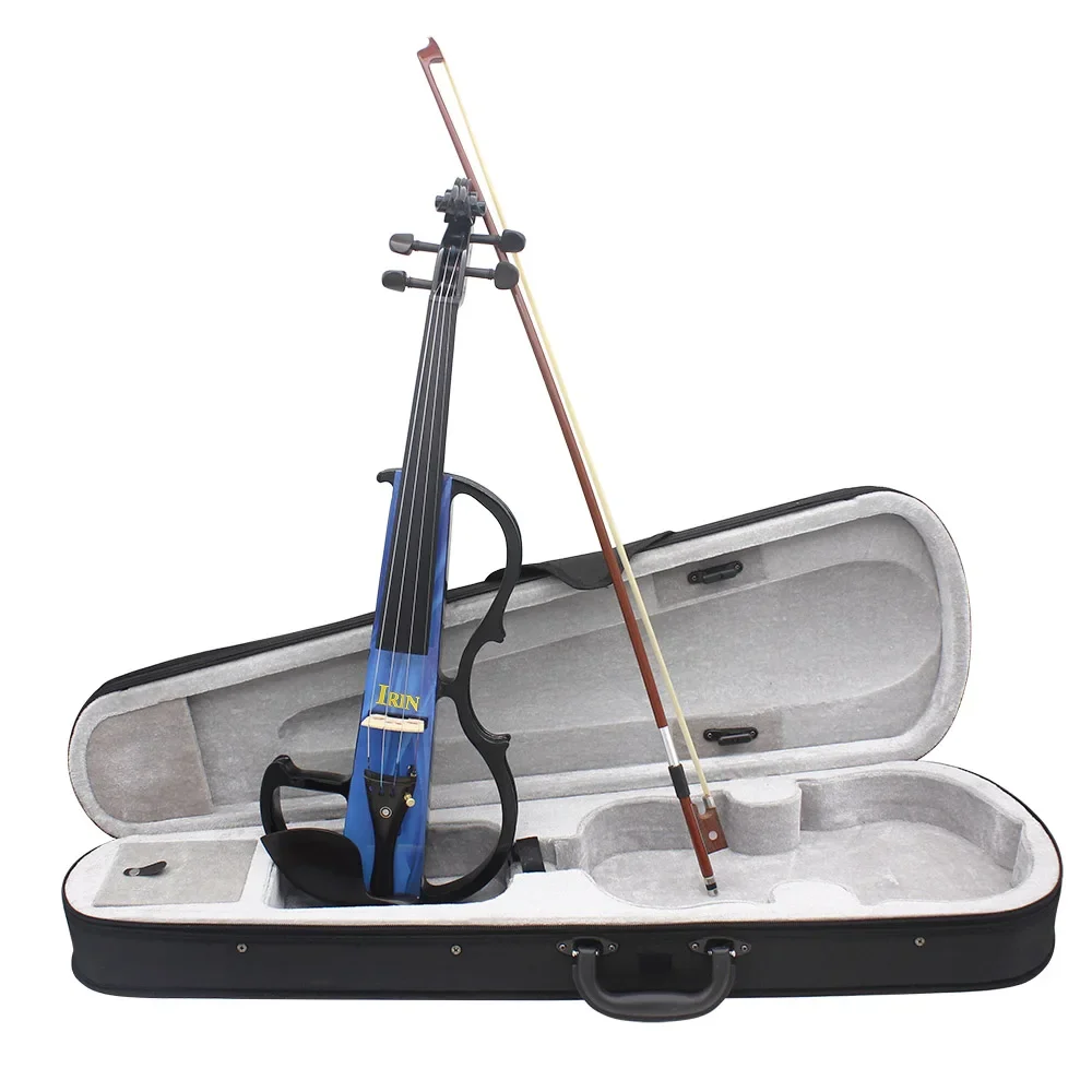 IRIN 4/4 Electric Violin Maple Body Electric Silent Violin With Bow Case Headphone Cable Shoulder Rest Parts & Accessories