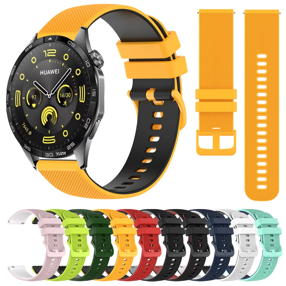 

Ремешок силиконовый для Huawei Watch 4 Pro, мягкий браслет для часов Huawei Watch GT 4 GT3 SE GT2 Pro 46 мм 42 мм, 20 мм 22 мм