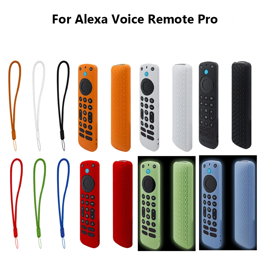 Silicone Case Protective Cover for Alexa Voice Remote Pro 2022 Smart TV Remote Control Cover