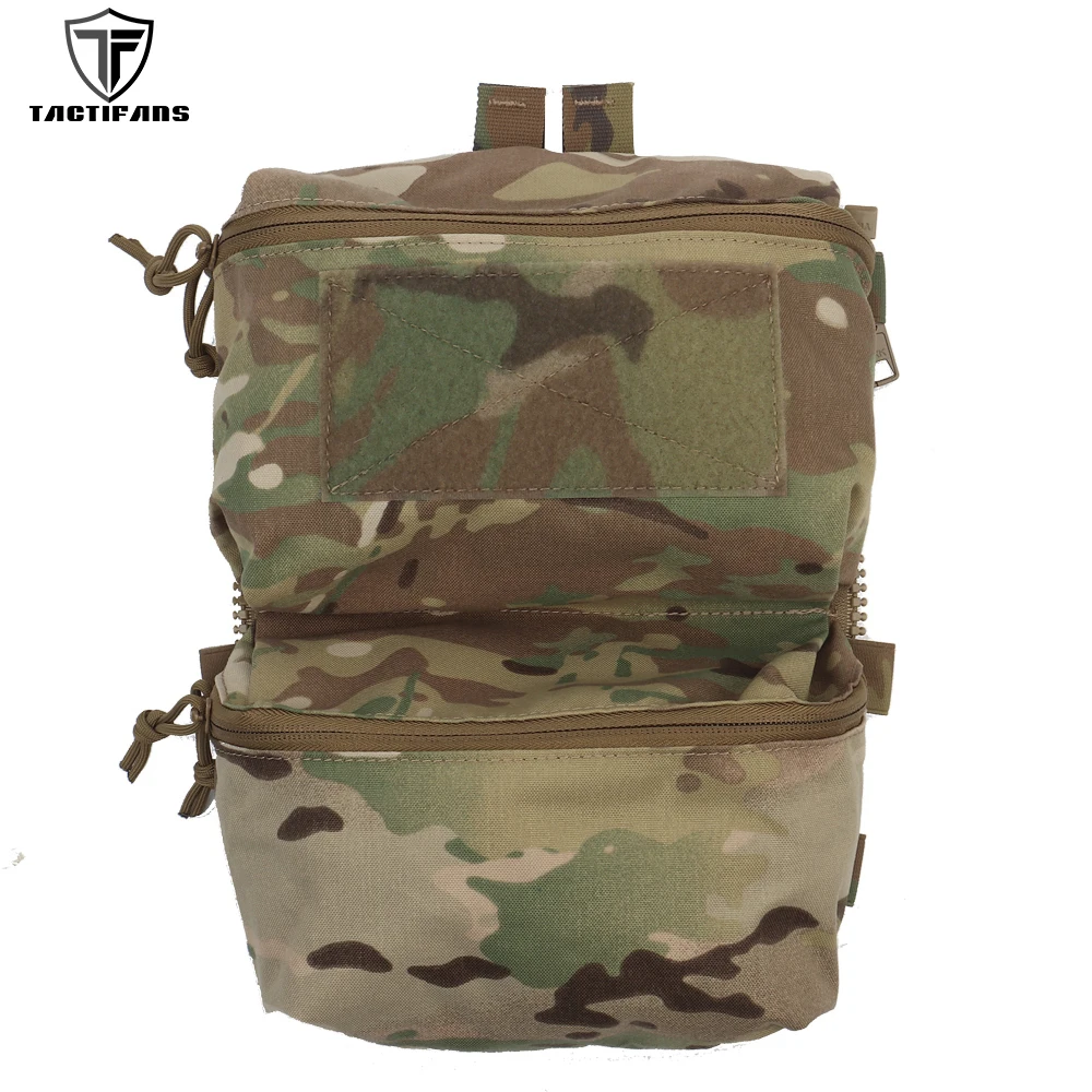 Adapt Back Panel Double Pouch For PC V5 Plate Carrier JPC Vest Zip-on Pack Hunting Tactical Airsoft Equipment Zipper 10#