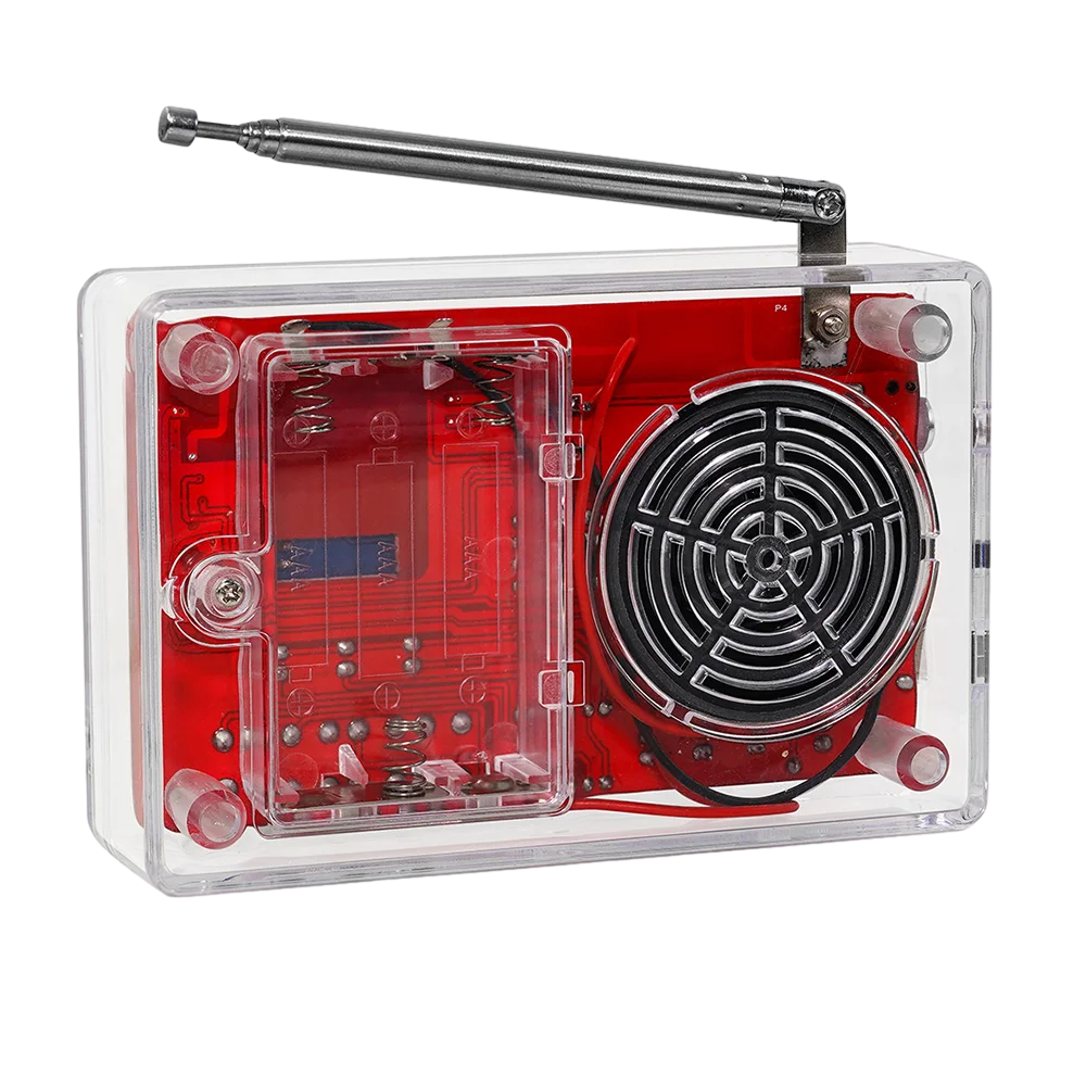 Kit radio FM, kit di montaggio radio fai da te, kit di pratica di saldatura, progetto di saldatura elettronica fai da te 87-108 MHz, per principianti, adulti (con custodia