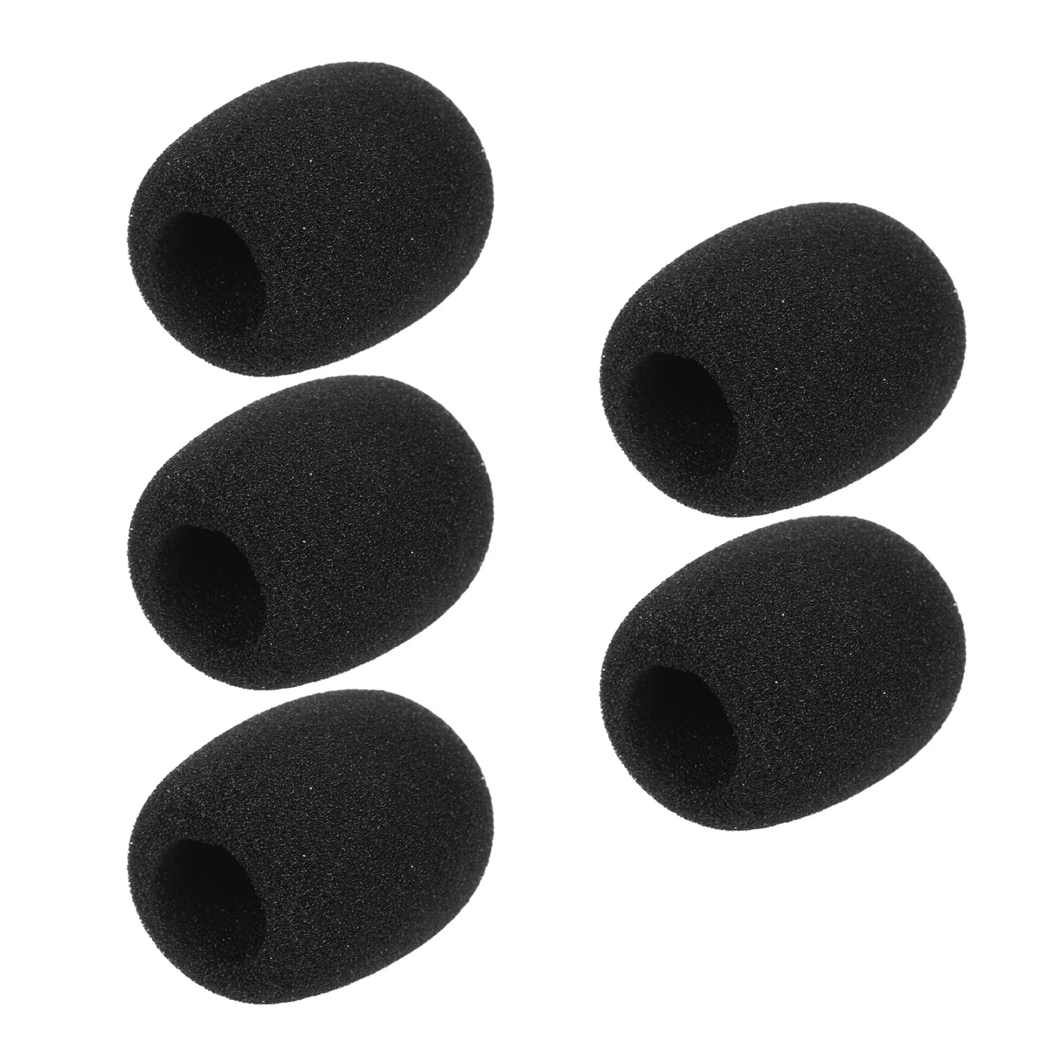 Microphone Windscreen Pack of 5pcs Mini Microphone Windscreens Mic Foam Covers for Lapel Headset Microphone Black Colors of Accessories