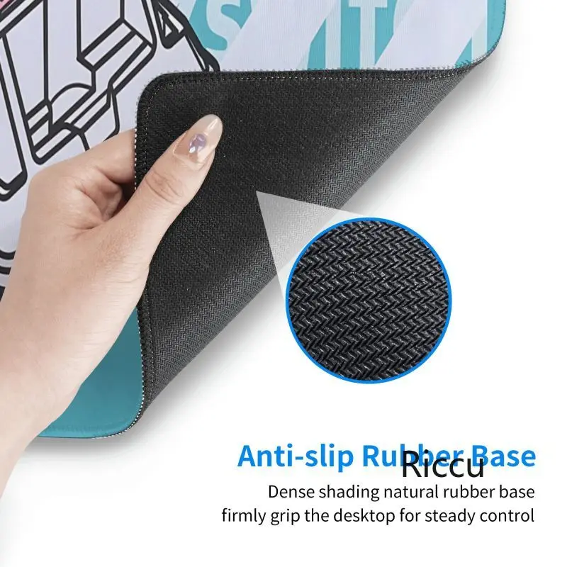Blue Sushi Desk Mat - Non-Slip Rubber Mouse Pad and Gaming Accessory