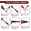 Riveting Machine Home Electric Rivet Nut Gun Adapter Metric M3 M4 M5 M6 M8 M10+Imperial 1/4-20 10-24 10-32 8-32 Riveting Tools 6