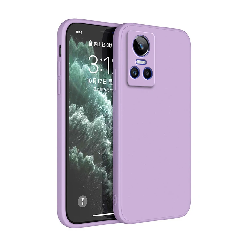 Premium Liquid Silicone Shockproof Case - Luxury Classic Square Design for OPPO Realme GT Series